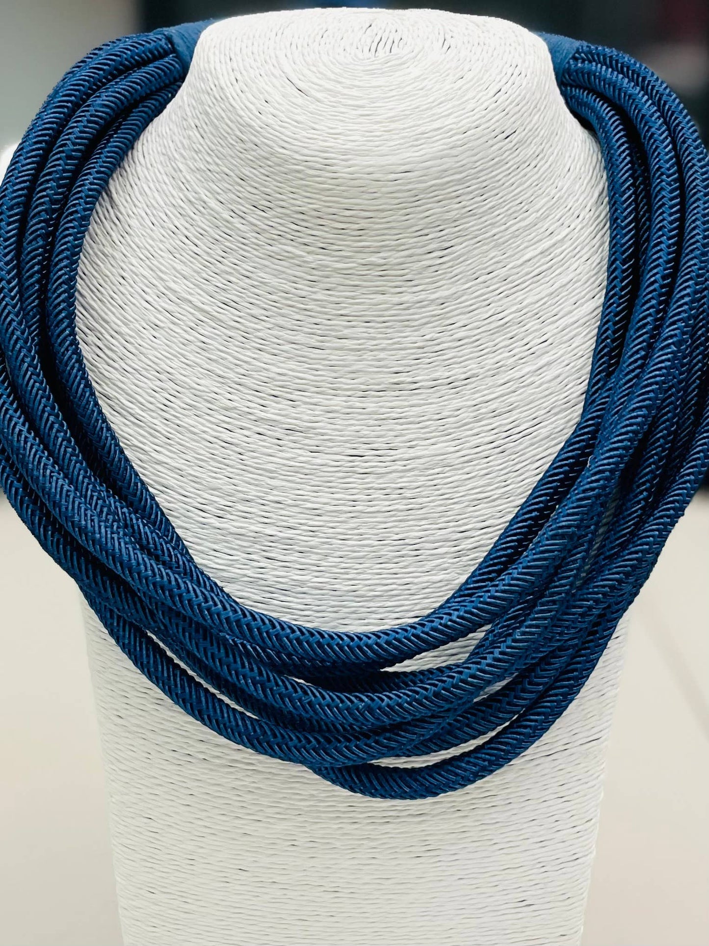 Slub 8-Strand Necklace (navy) NK260