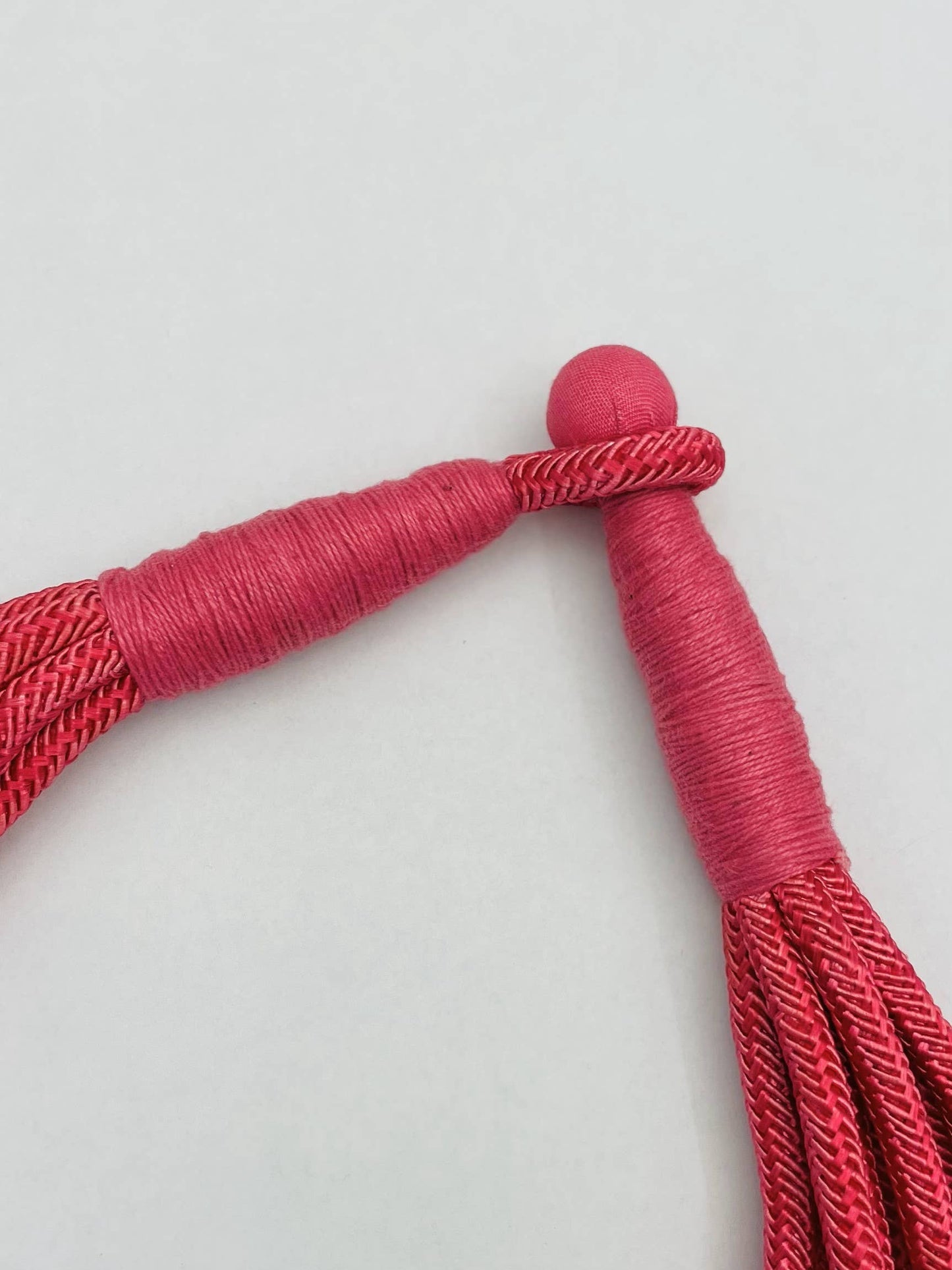 Slub 8-Strand Necklace (pink)