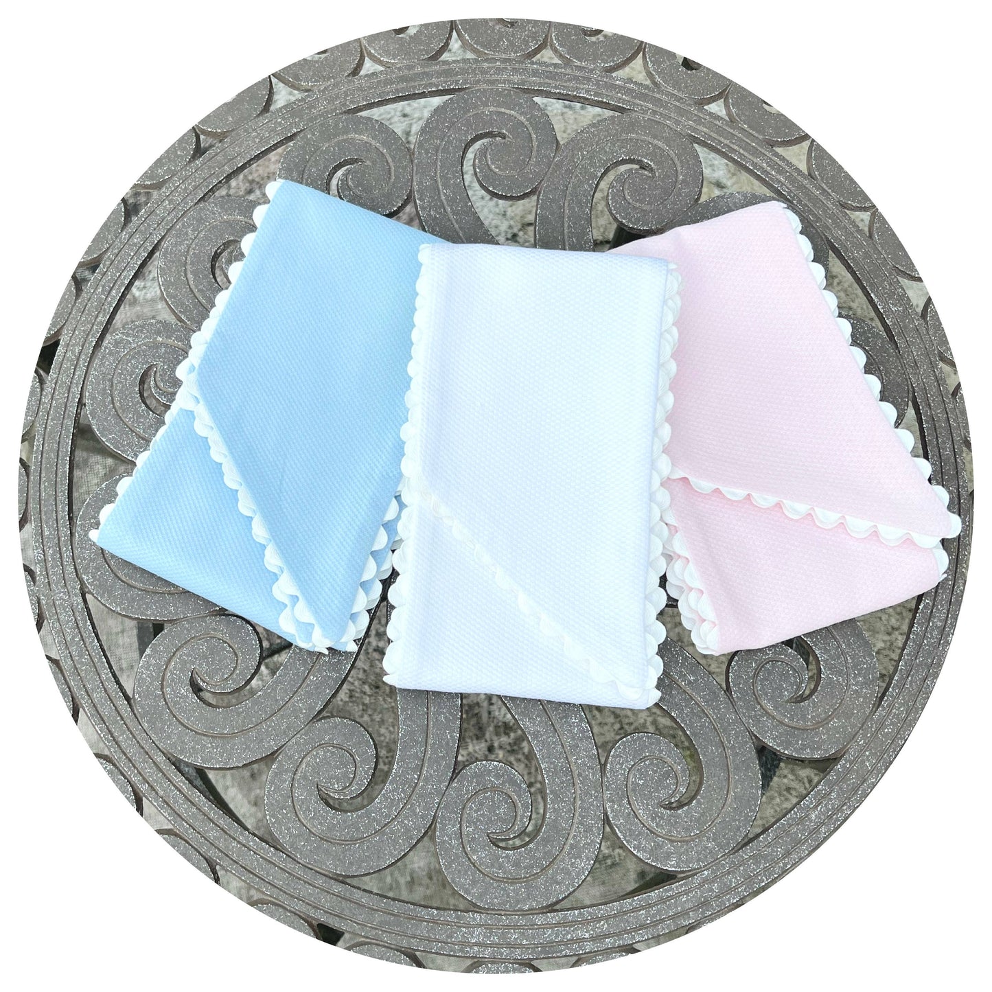 Color Cotton Pique Sash with Trim