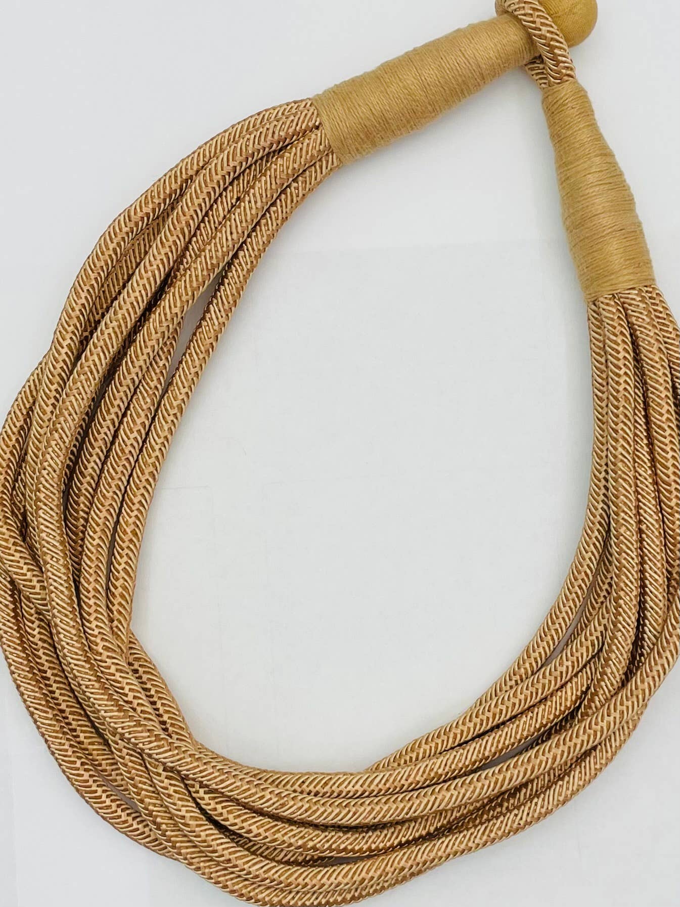 Slub 8-Strand Necklace (tan) NK189