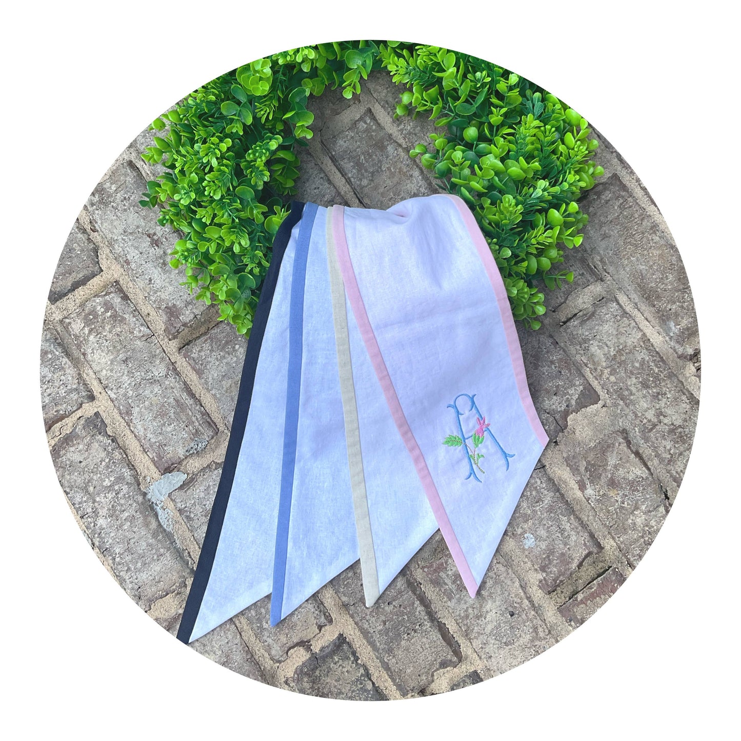 Two Color Linen Sash