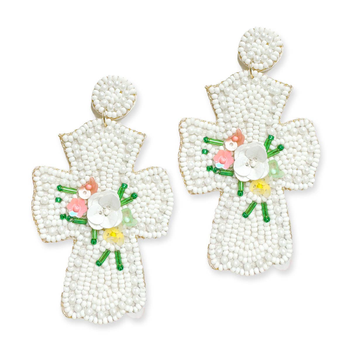 We are Healed Cross Earrings
