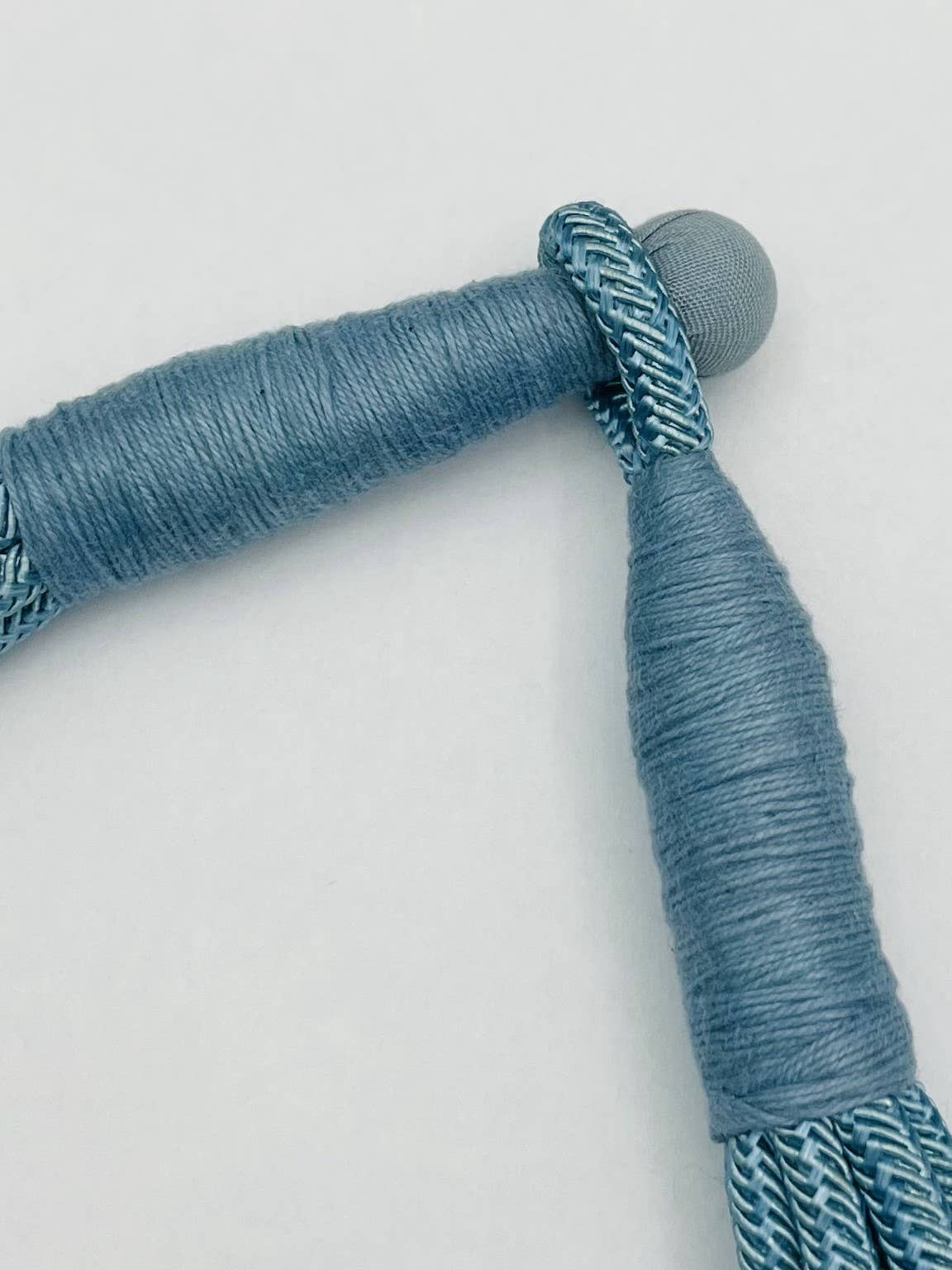 Slub 8-Strand Necklace (dusty light blue) NK167