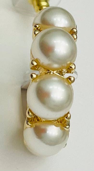 CHIC - Pearl Hoop (gold) ER702