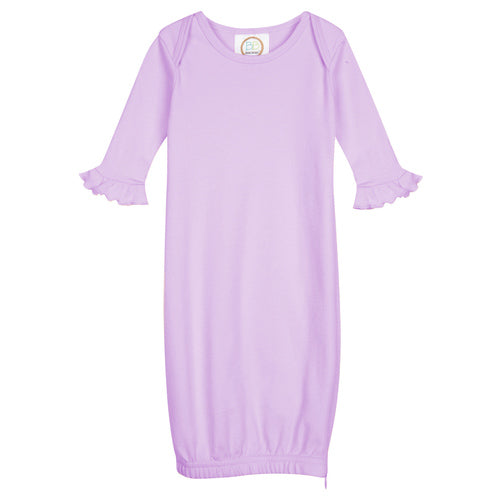 Infant Gown Sleeper and Hat Set with Hidden Side Zipper