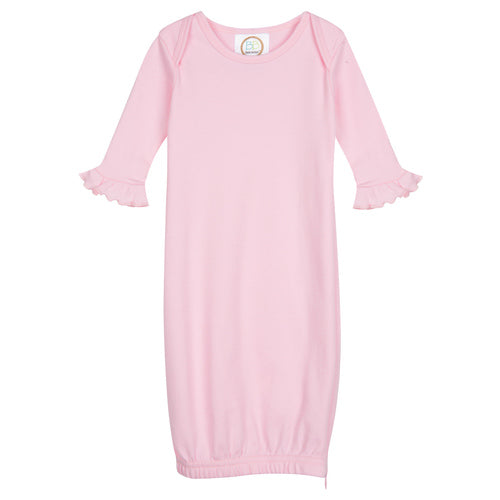 Infant Gown Sleeper and Hat Set with Hidden Side Zipper
