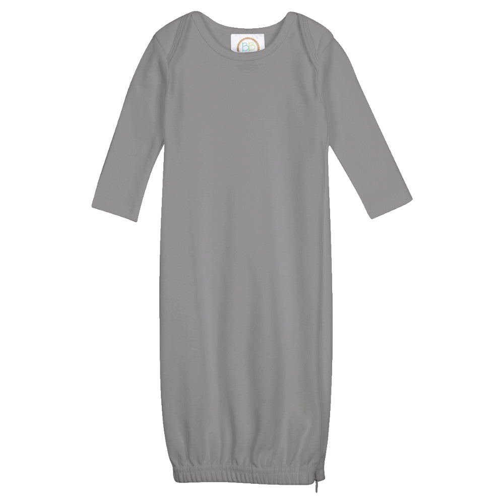 Infant Gown Sleeper and Hat Set with Hidden Side Zipper