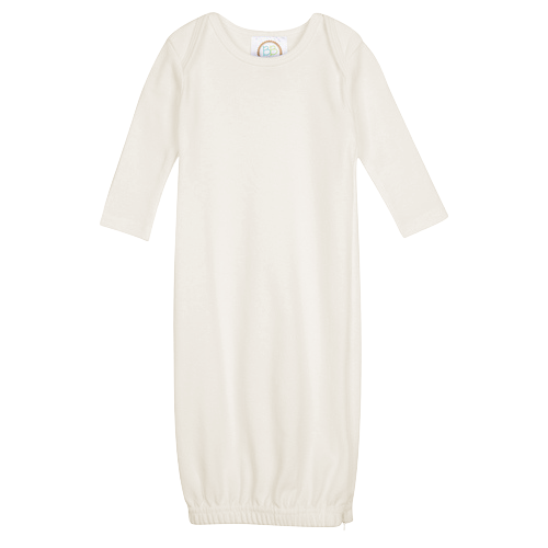 Infant Gown Sleeper and Hat Set with Hidden Side Zipper