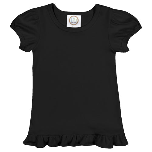 Cheetah Print Pumpkin Short Sleeve Ruffle Shirt
