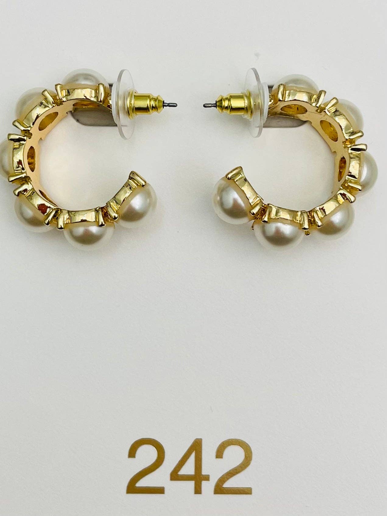 CHIC - Pearl Hoop (gold) ER702