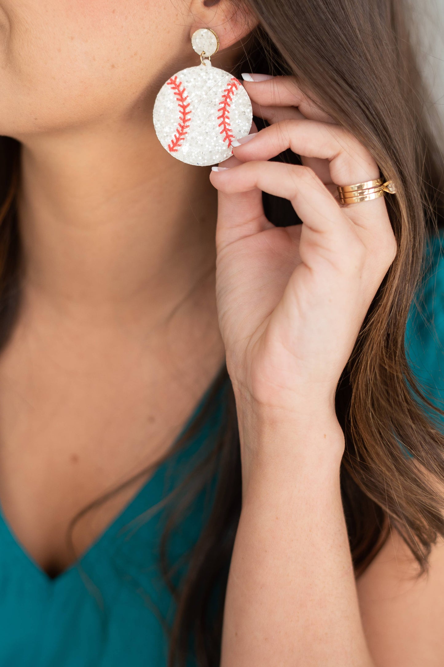 Pitch Please Baseball Earrings