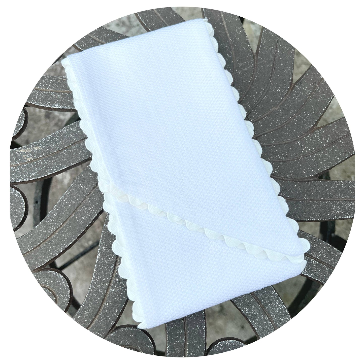 Color Cotton Pique Sash with Trim