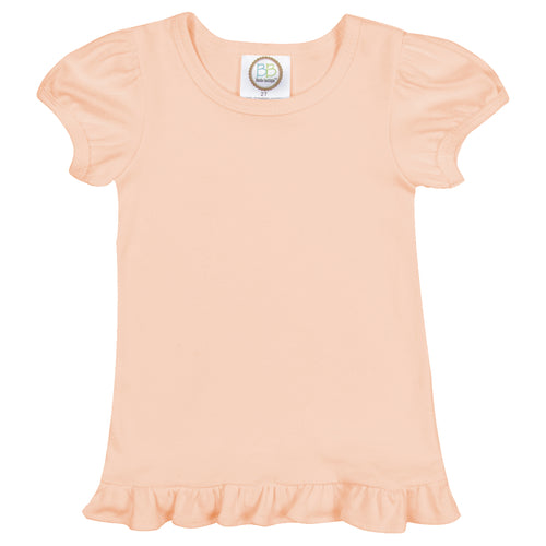 Cheetah Print Pumpkin Short Sleeve Ruffle Shirt