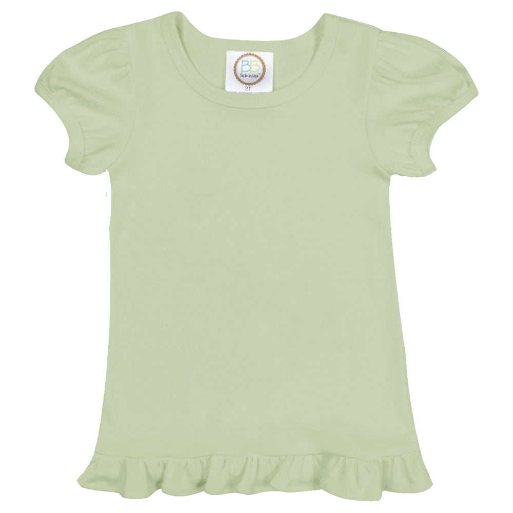 Cheetah Print Pumpkin Short Sleeve Ruffle Shirt