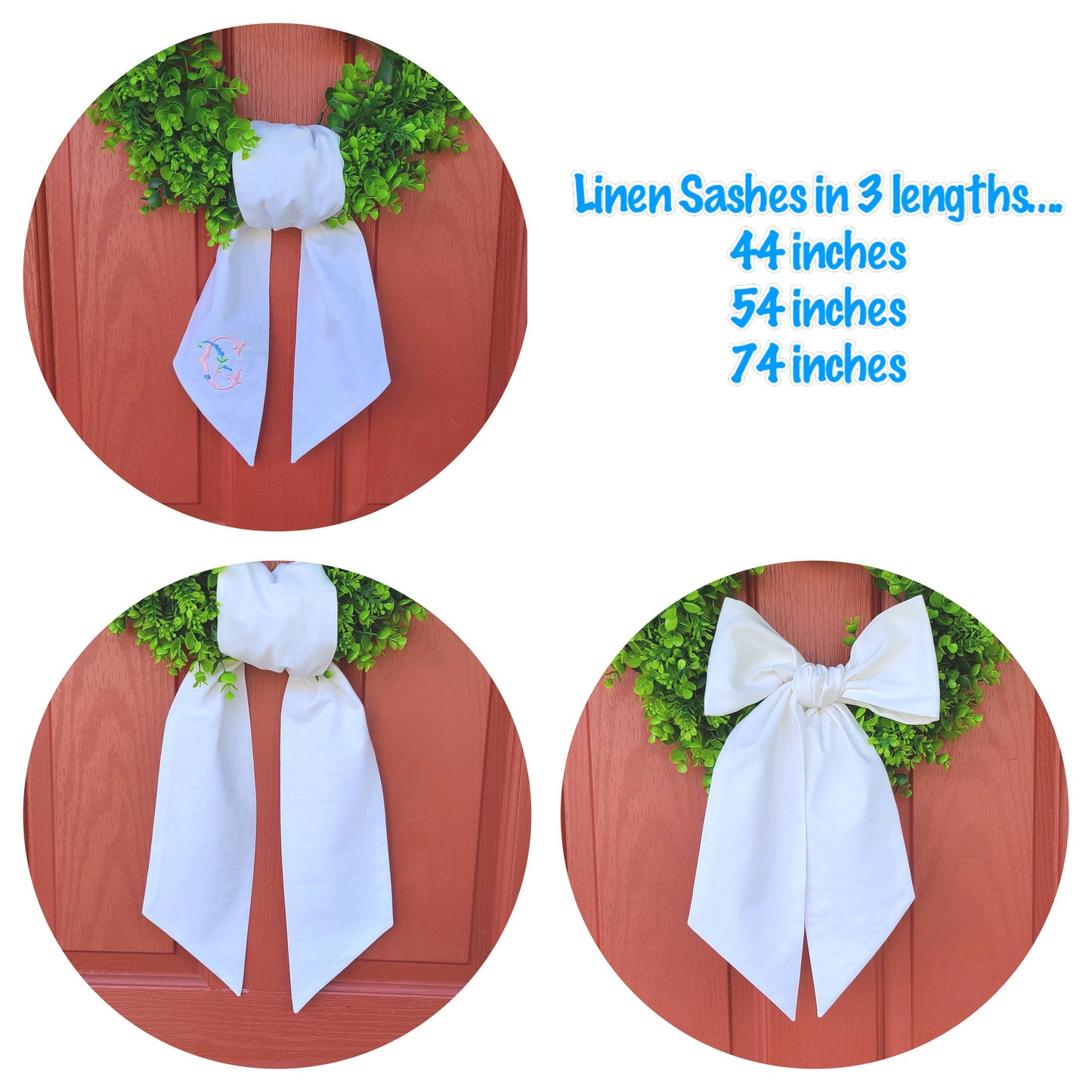 White Linen Sash