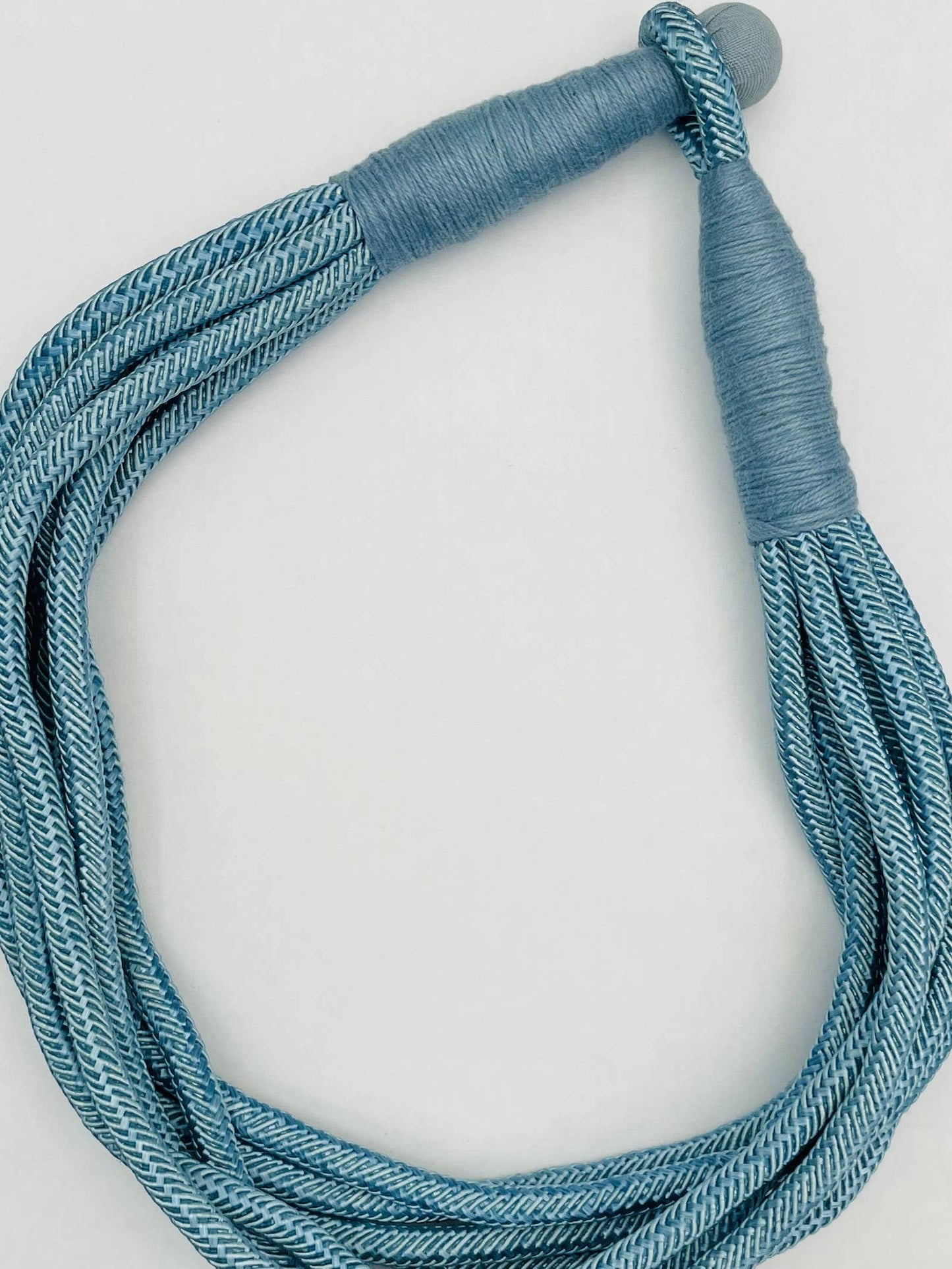 Slub 8-Strand Necklace (dusty light blue) NK167