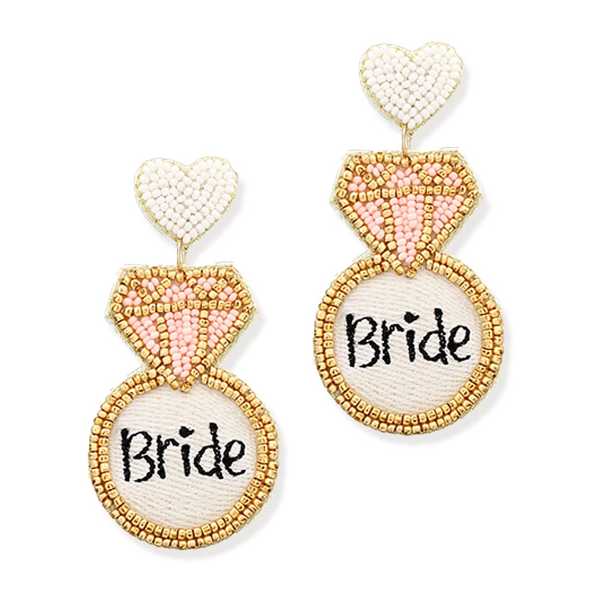 Bride Diamond Ring Earrings