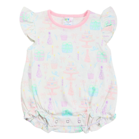 It's My Birthday Flutter Sleeve Knit Bubble
