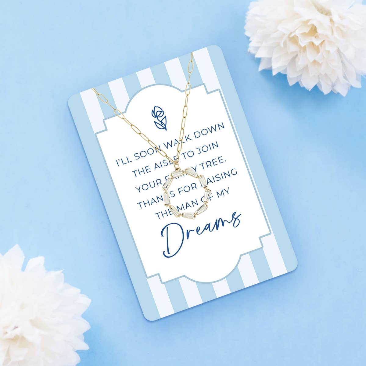 Mother of the Groom Necklace Keepsake Card