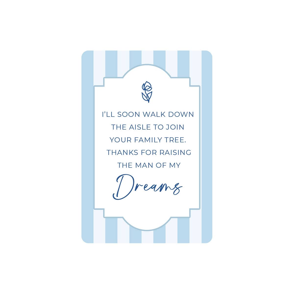 Mother of the Groom Necklace Keepsake Card