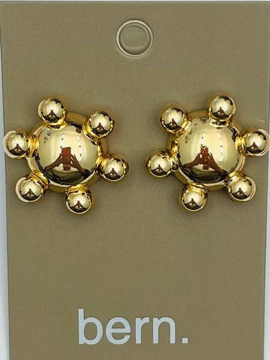 GOLDEN - Round Polished Stud (shiny gold) BER530