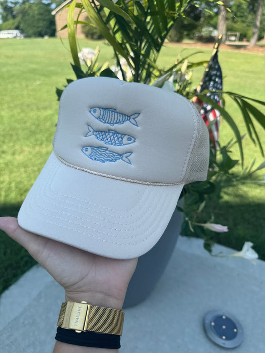 Three Fish Foam Trucker Hat
