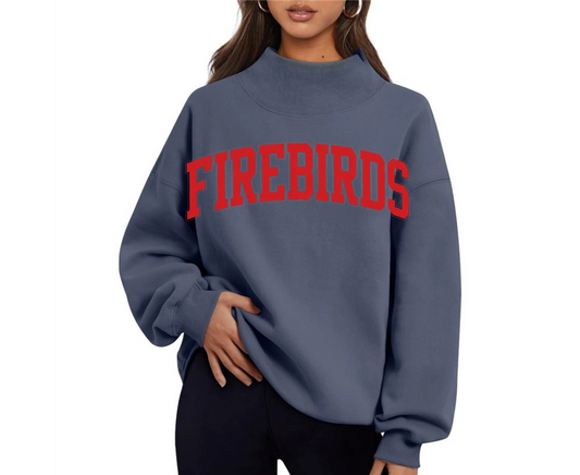 SNHS FIREBIRDS Fleece Lined Mockneck