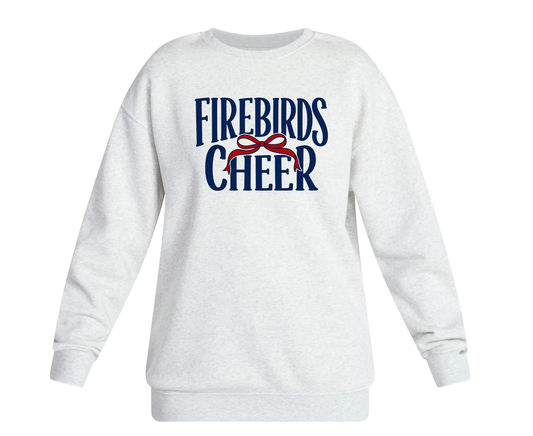 SNHS Firebirds Cheer Crewneck Grey