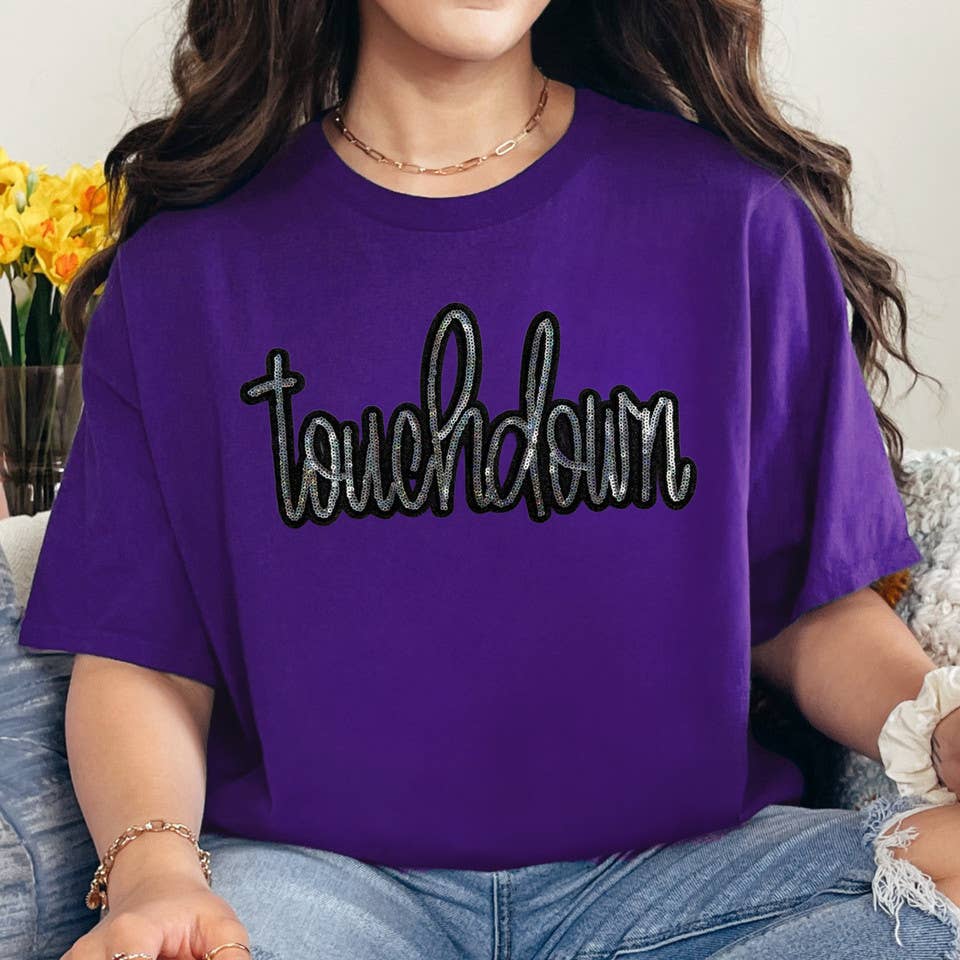 Touchdown Sequin Patch Crewneck