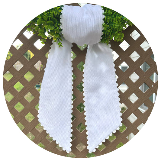 Color Cotton Pique Sash with Trim