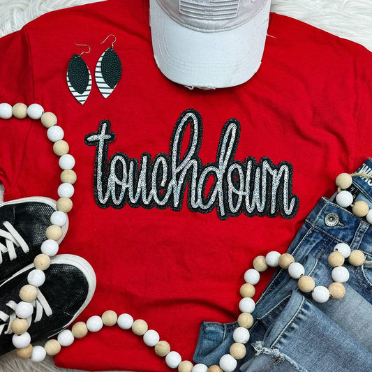 Touchdown Sequin Patch Crewneck