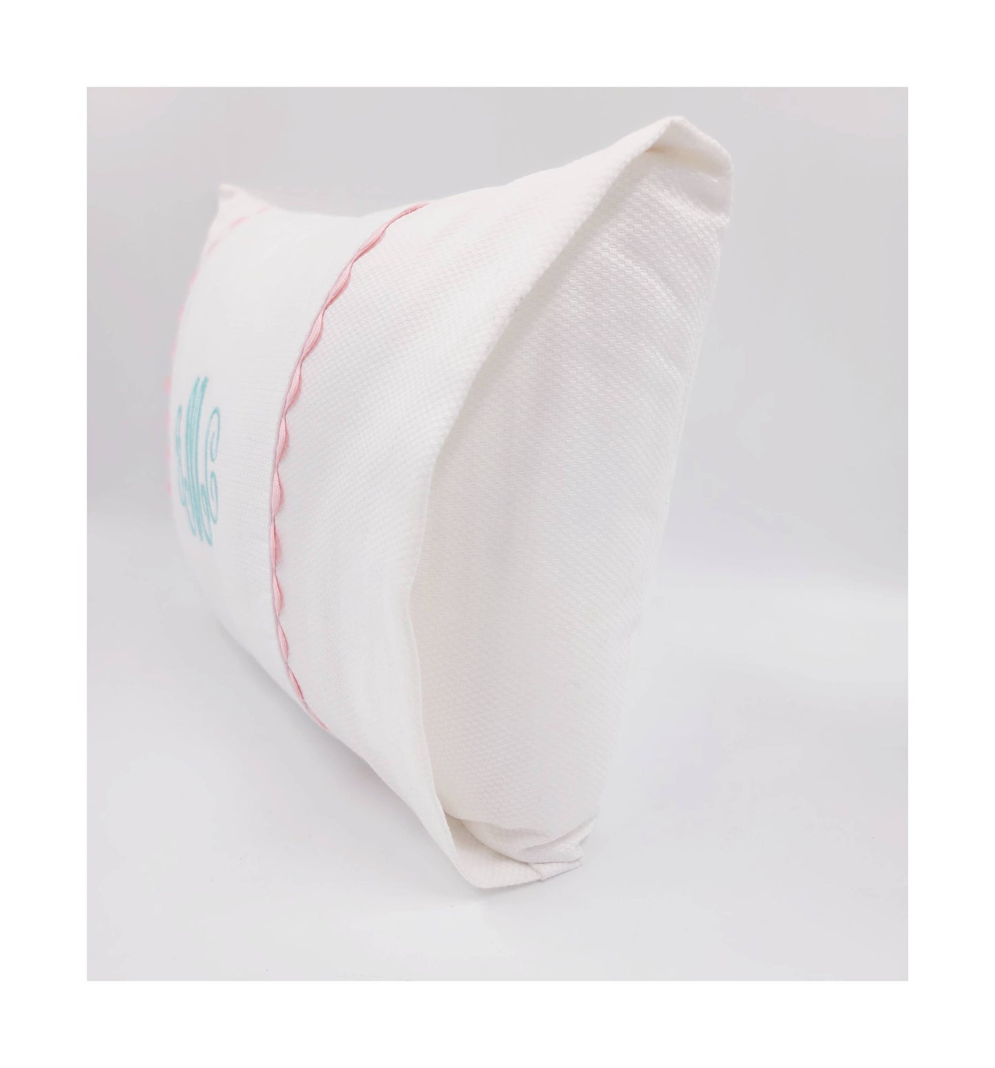 White Cotton Pique Baby / Travel Pillowcase